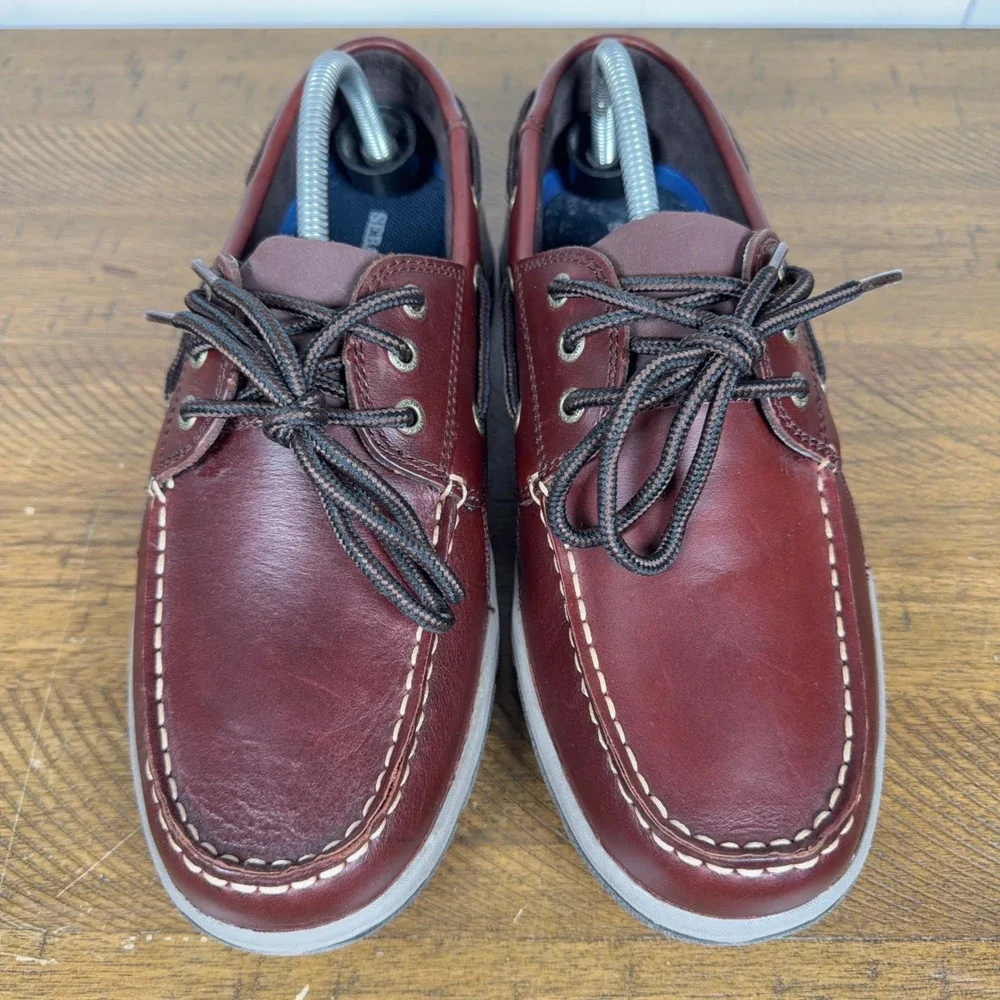Sebago Boat‎ Shoes Mens 10 Brown Smooth Bluefin Ox Leather Nautical Deck Shoes